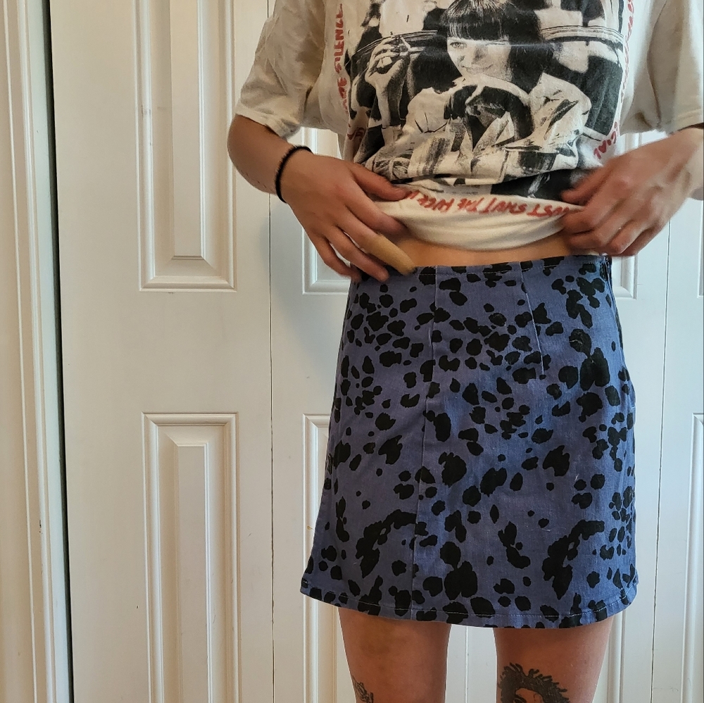 Urban Outfitters mini skirt. Size small, cow/cheetah print
